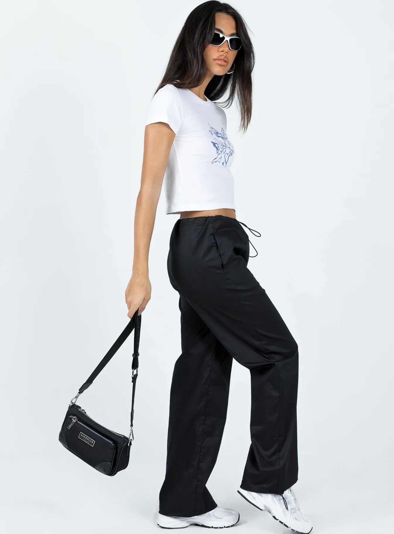 Princess Polly Connels Parachute Pants Black Sale