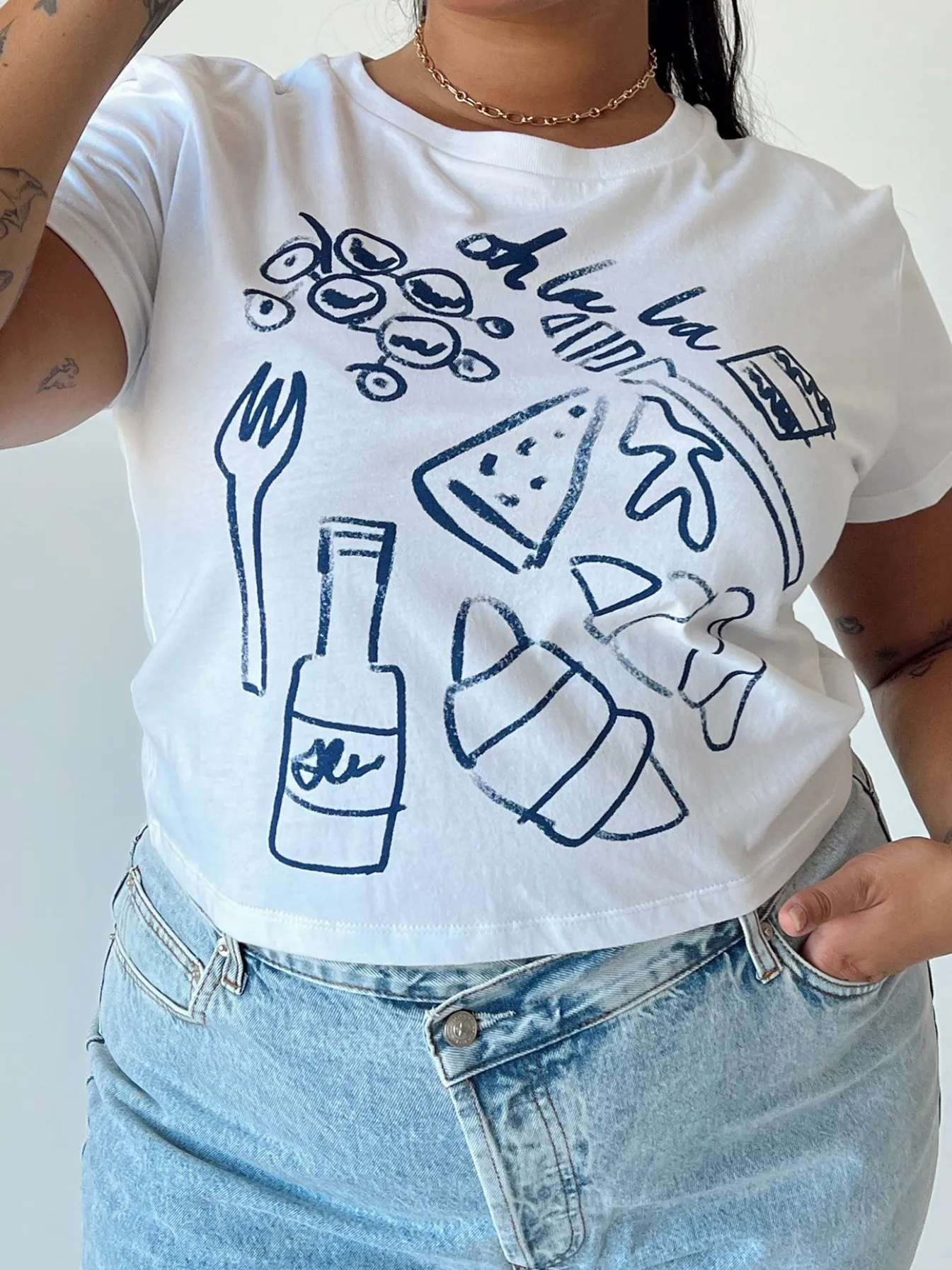 Princess Polly Continental Breakfast Teecurve White Fashion