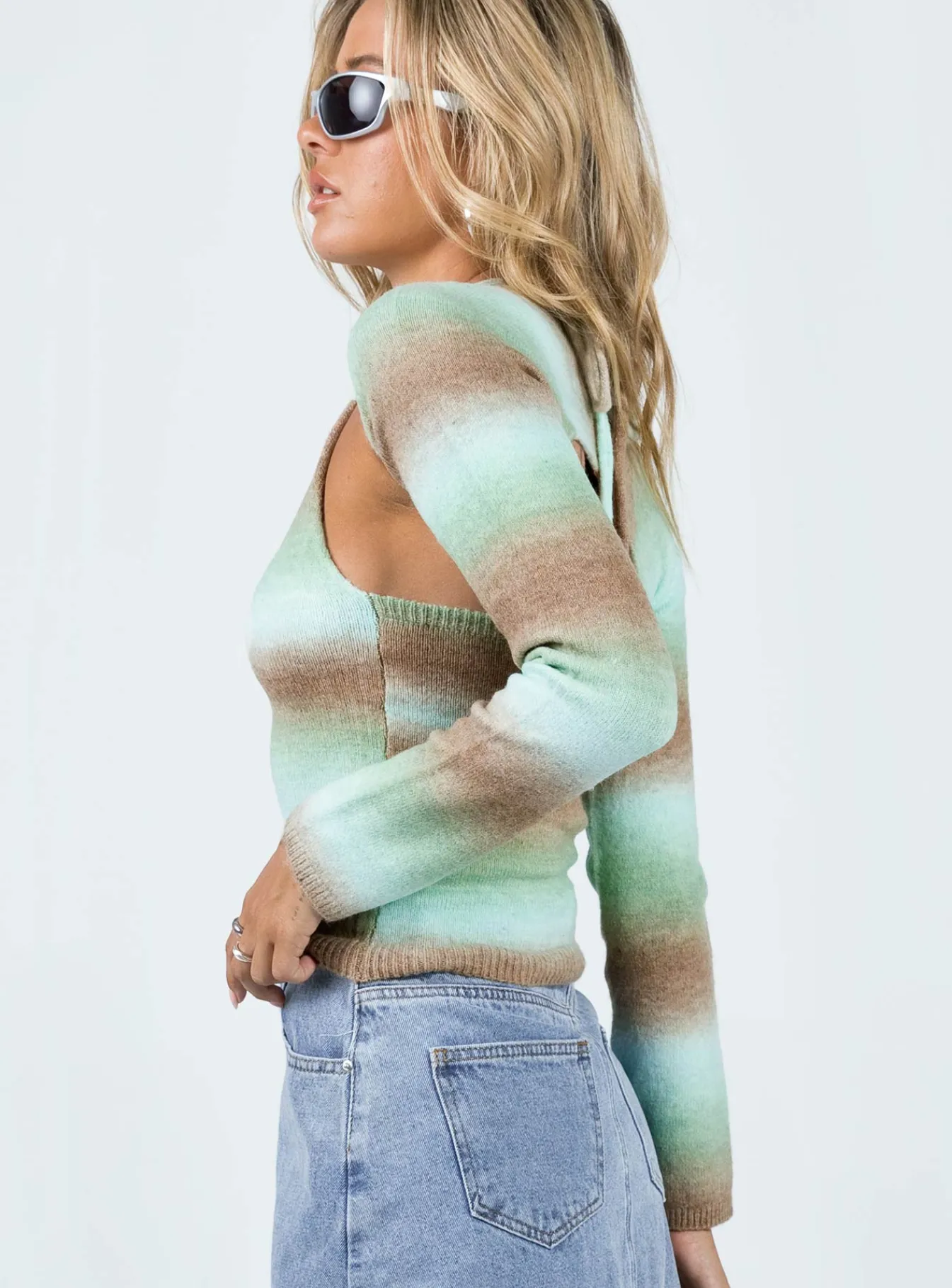 Princess Polly Coolara Sweater Green Cheap