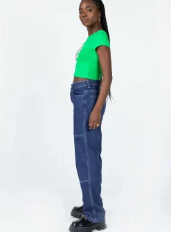 Princess Polly Copeland Jeans Mid Wash Denim Best