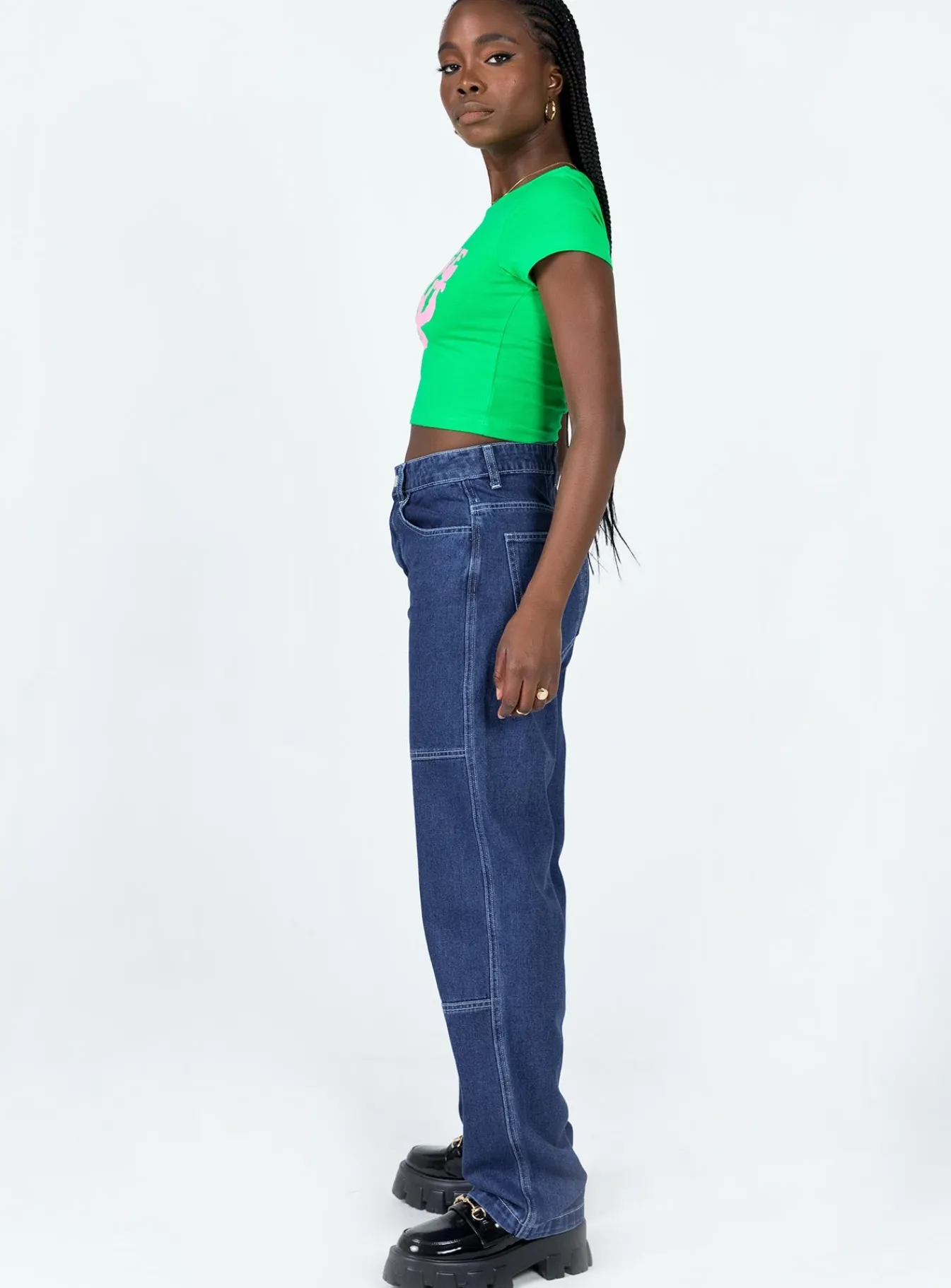 Princess Polly Copeland Jeans Mid Wash Denim Best