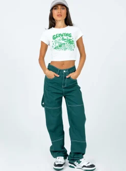 Princess Polly Copeland Jeans Green Best