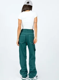 Princess Polly Copeland Jeans Green Best