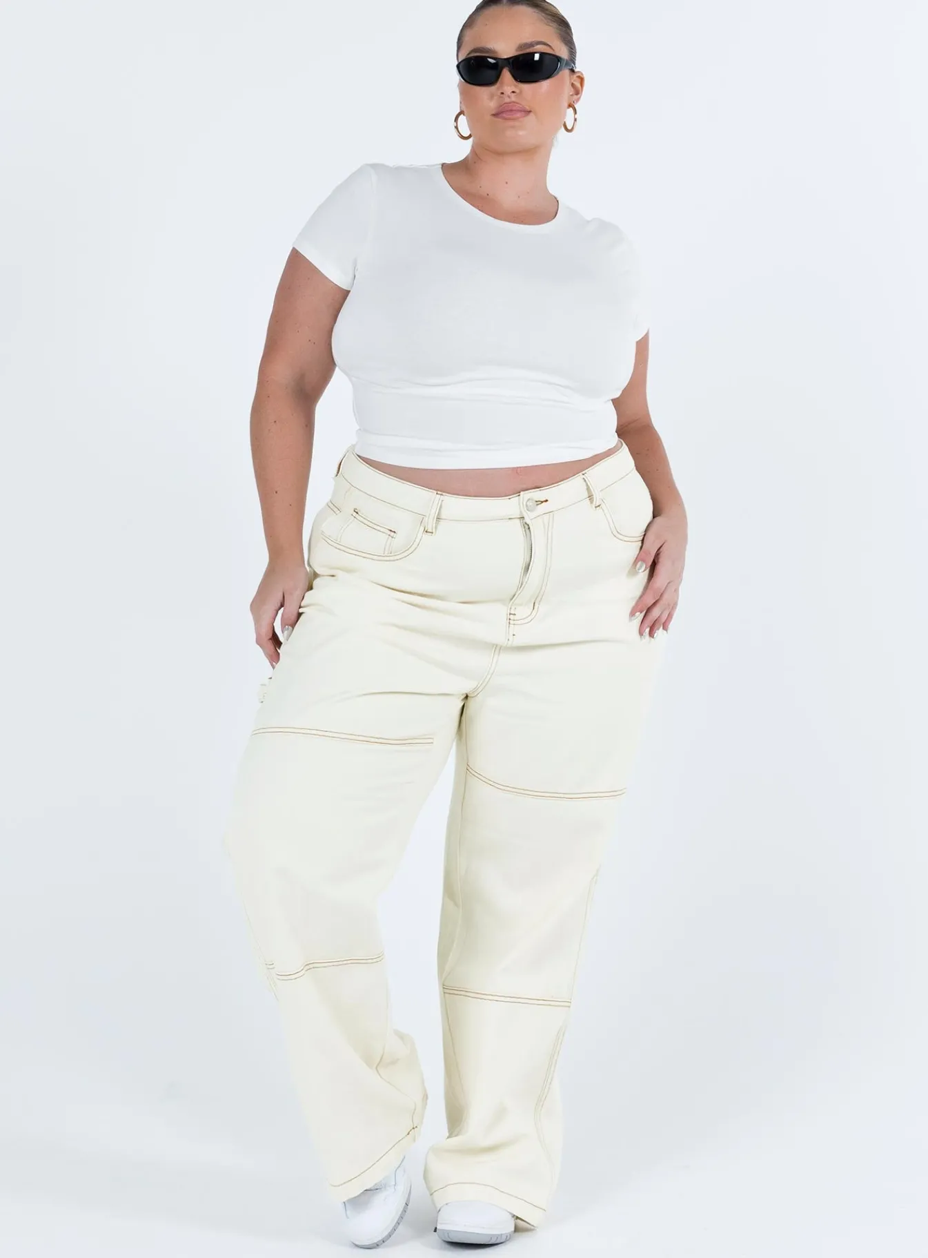 Princess Polly Copeland Jeanscurve White Store