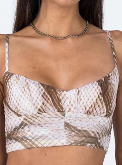 Princess Polly Coraline Top Brown Hot