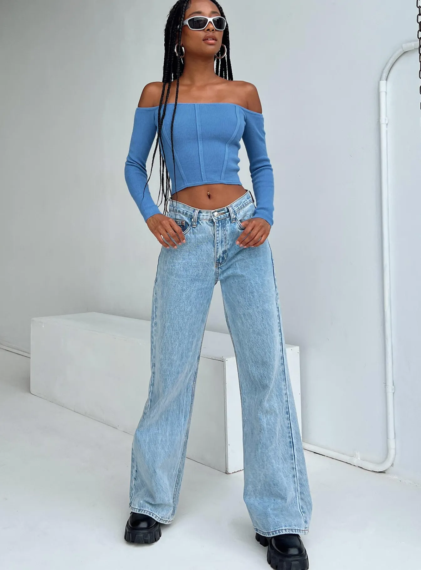Princess Polly Corben Top Blue Cheap