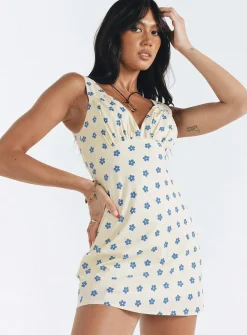 Princess Polly Cordero Mini Dress  Yellow Floral Best