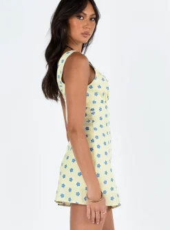 Princess Polly Cordero Mini Dress Yellow Floral Best
