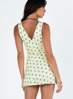 Princess Polly Cordero Mini Dress Yellow Floral Best