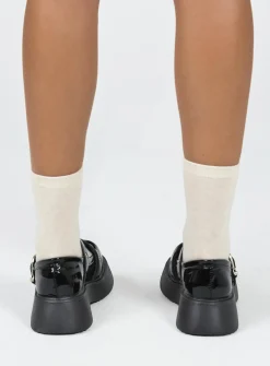 Princess Polly Cordova Flats Black Sale