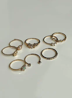 Princess Polly Corrina Ring Pack Gold Best
