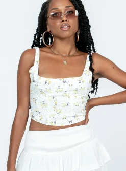 Princess Polly Cosette Top  White Outlet