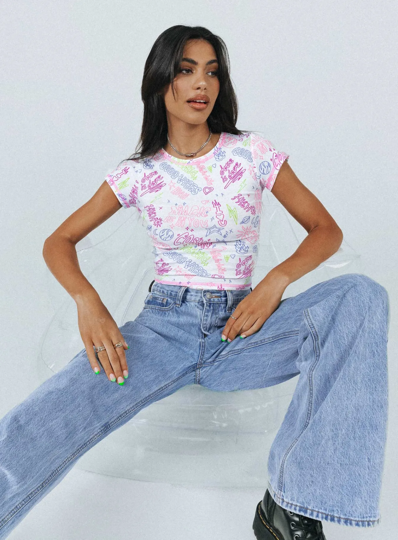 Princess Polly Cosmic Girl Top Multi Outlet