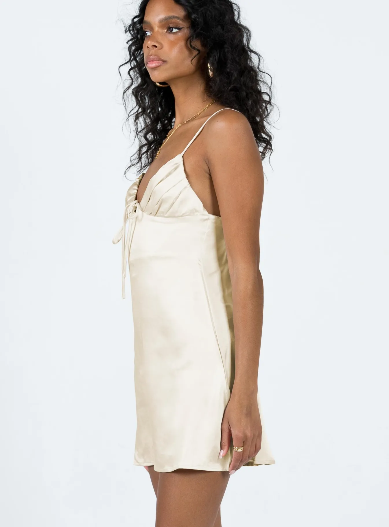 Princess Polly Cosmo Mini Dress Champagne Online