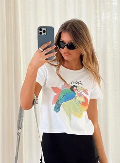 Princess Polly Costa Rica Tee  White Best