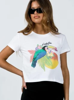 Princess Polly Costa Rica Tee  White Best
