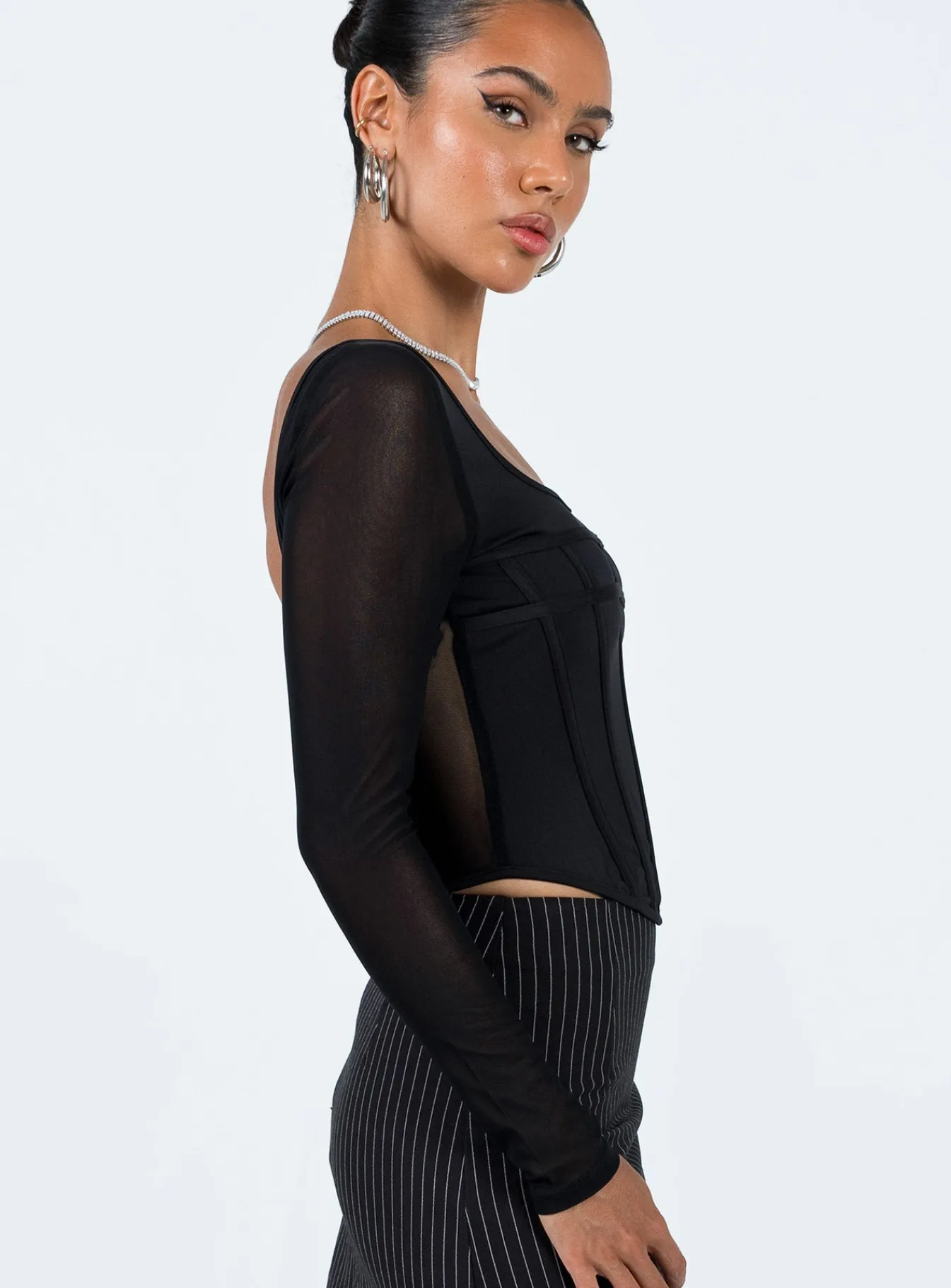 Princess Polly Costello Long Sleeve Top Black Fashion