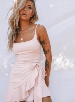 Princess Polly Cottage Hill Mini Dress  Blush Online