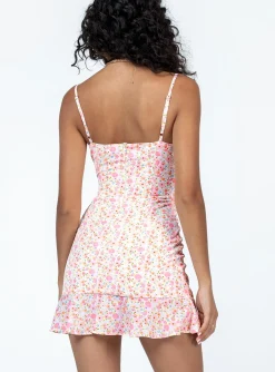 Princess Polly Cottage Hill Mini Dressfloral   Light Pink Best Sale