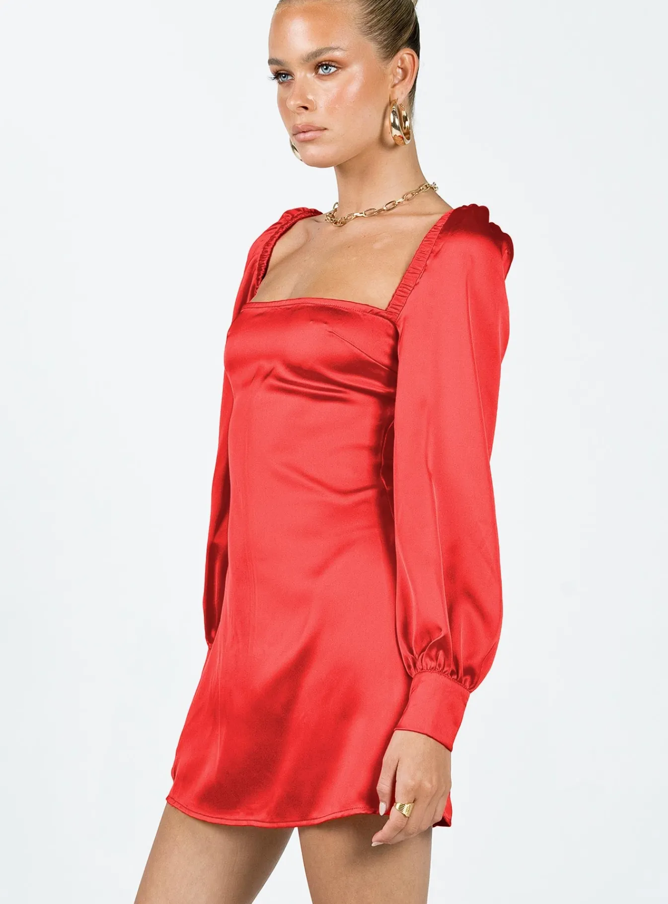Princess Polly Cottee Satin Mini Dress Red Discount