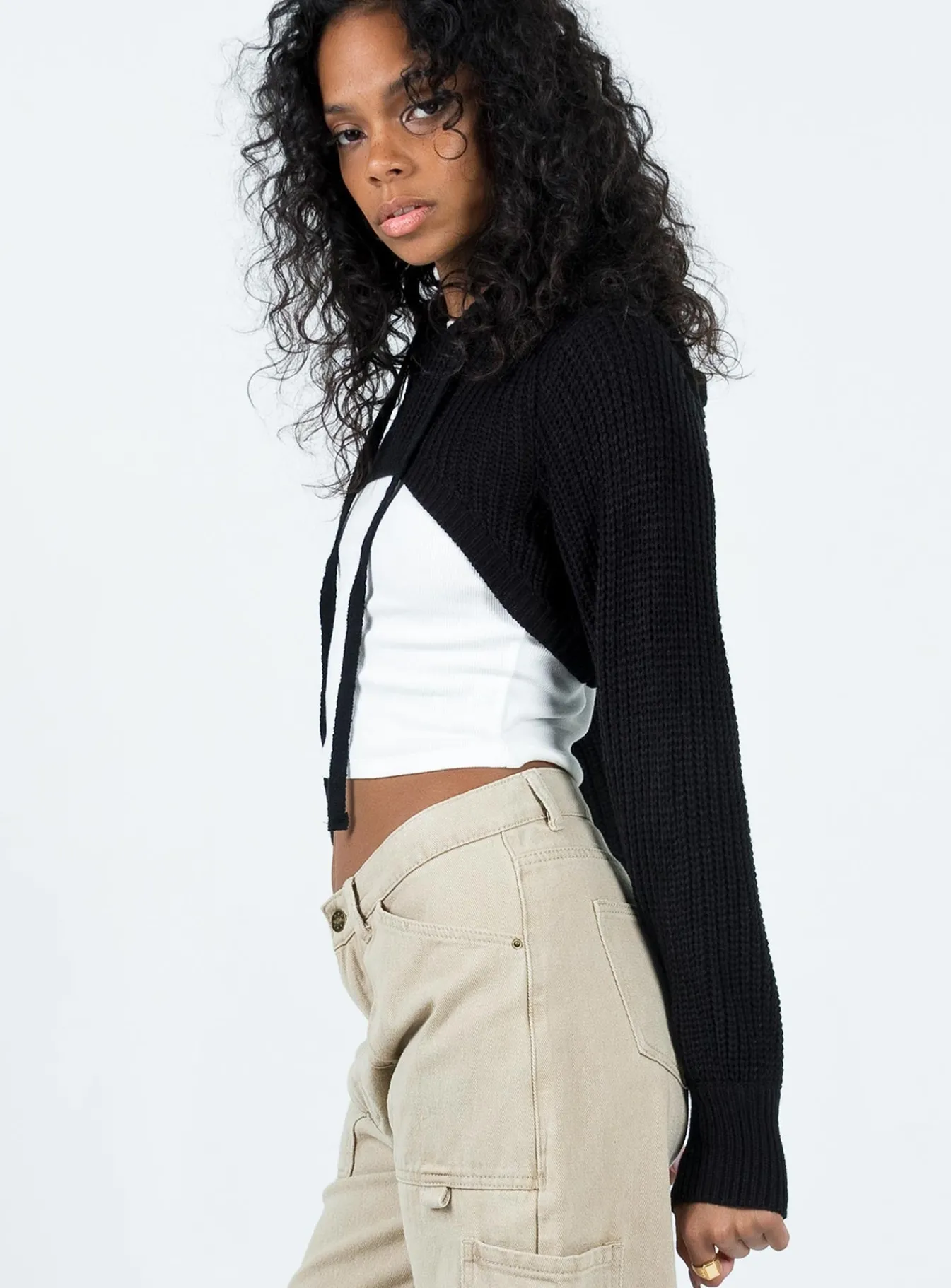 Princess Polly Cotter Bolero Black Discount