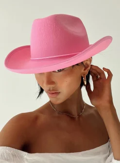 Princess Polly Coulson Cowboy Hat Pink Online
