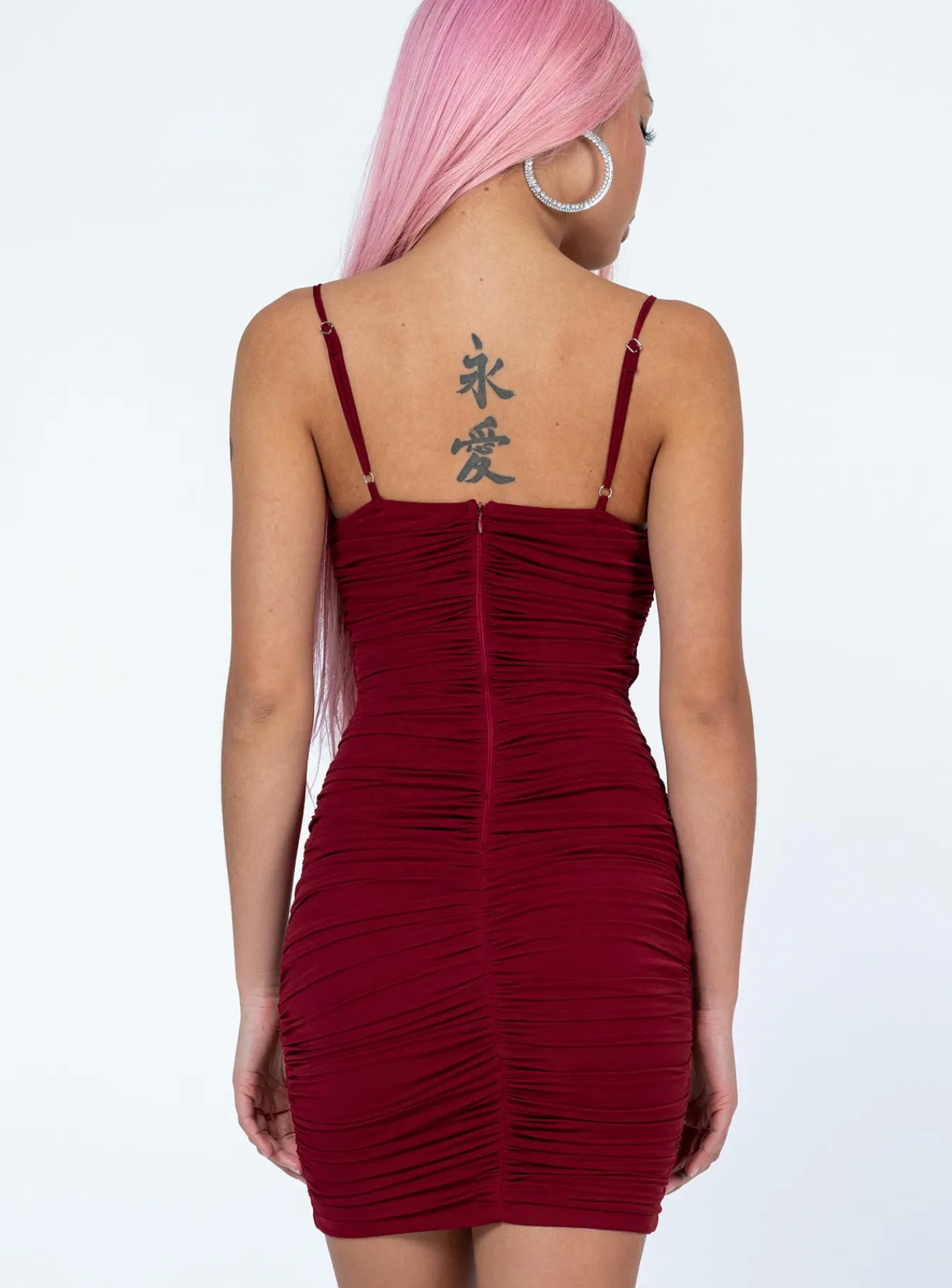 Princess Polly Courtney Mini Dress Burgundy Store