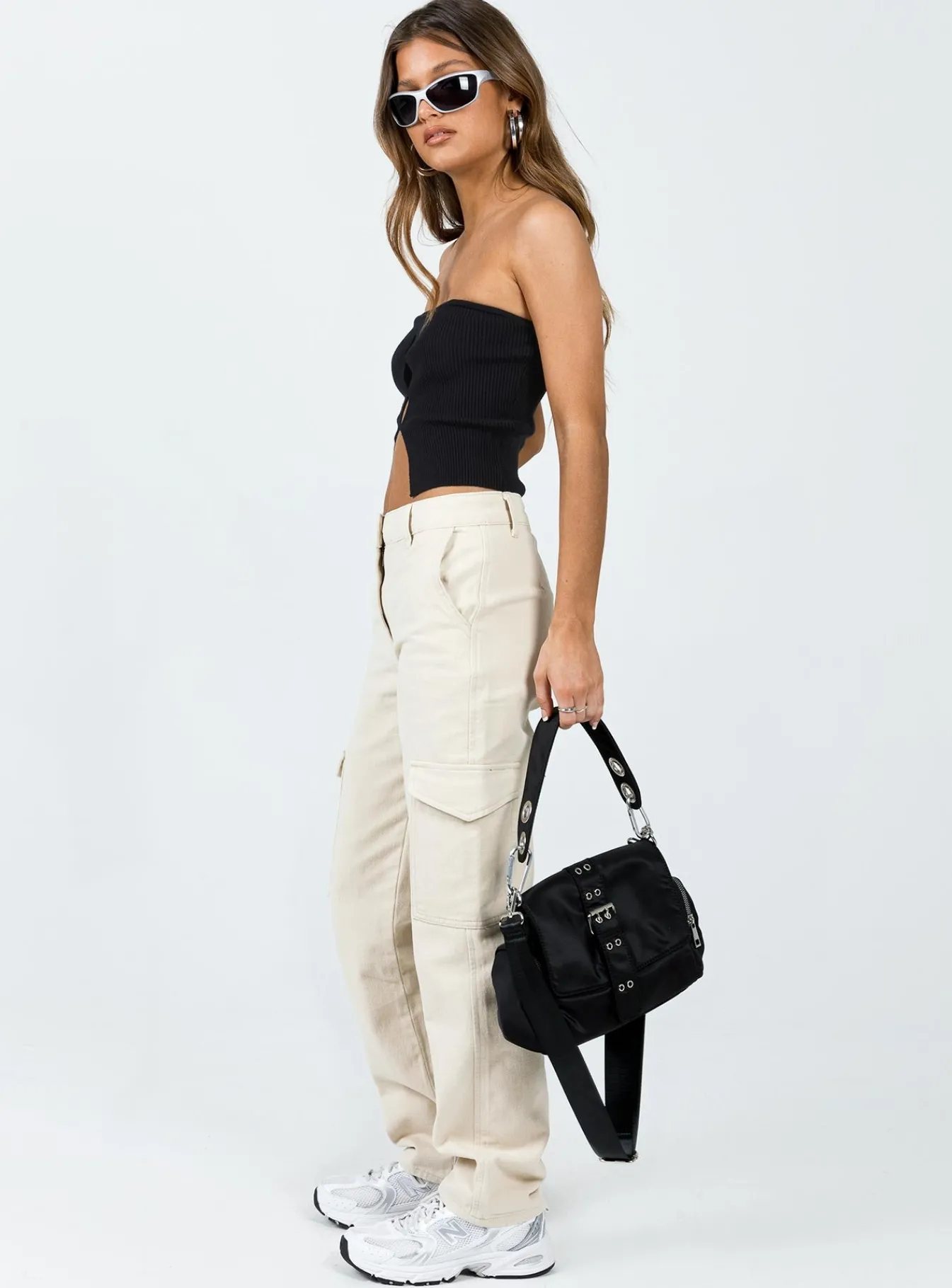 Princess Polly Courtside Cargo Pants Beige Cheap