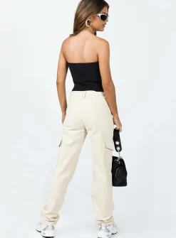 Princess Polly Courtside Cargo Pants Beige Cheap