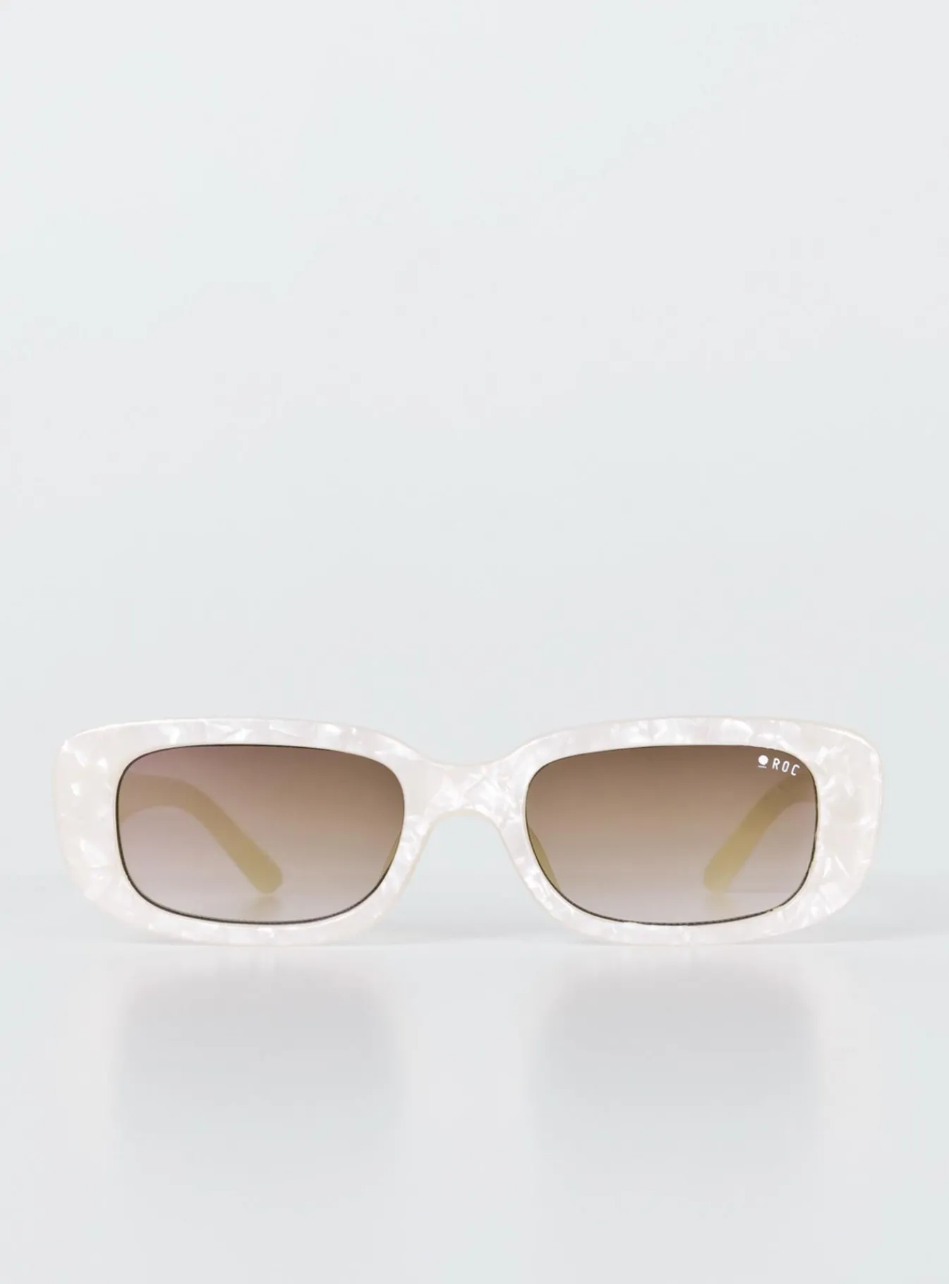 Princess Polly Creeper Sunglasses Pearl White Clearance
