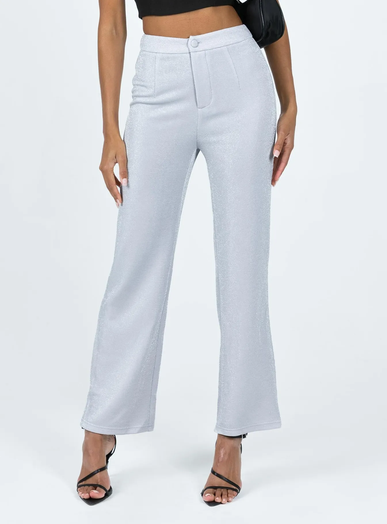 Princess Polly Croft Pantsglitter Silver Outlet