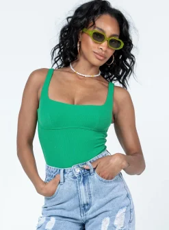 Princess Polly Crosby Bodysuit Green Flash Sale