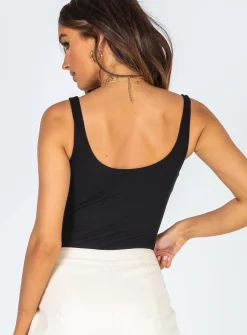 Princess Polly Crosby Bodysuit Black Cheap