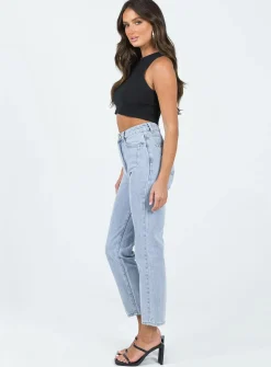 Princess Polly Curzon Mom Jeans Denim Best Sale