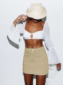 Princess Polly Cyprus Long Sleeve Top White Flash Sale