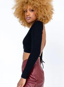Princess Polly Cyrus Long Sleeve Top Black Cheap