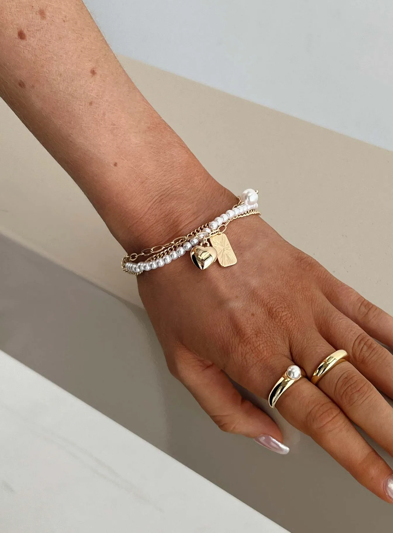 Princess Polly Daintree Charm Bracelet Gold Cheap