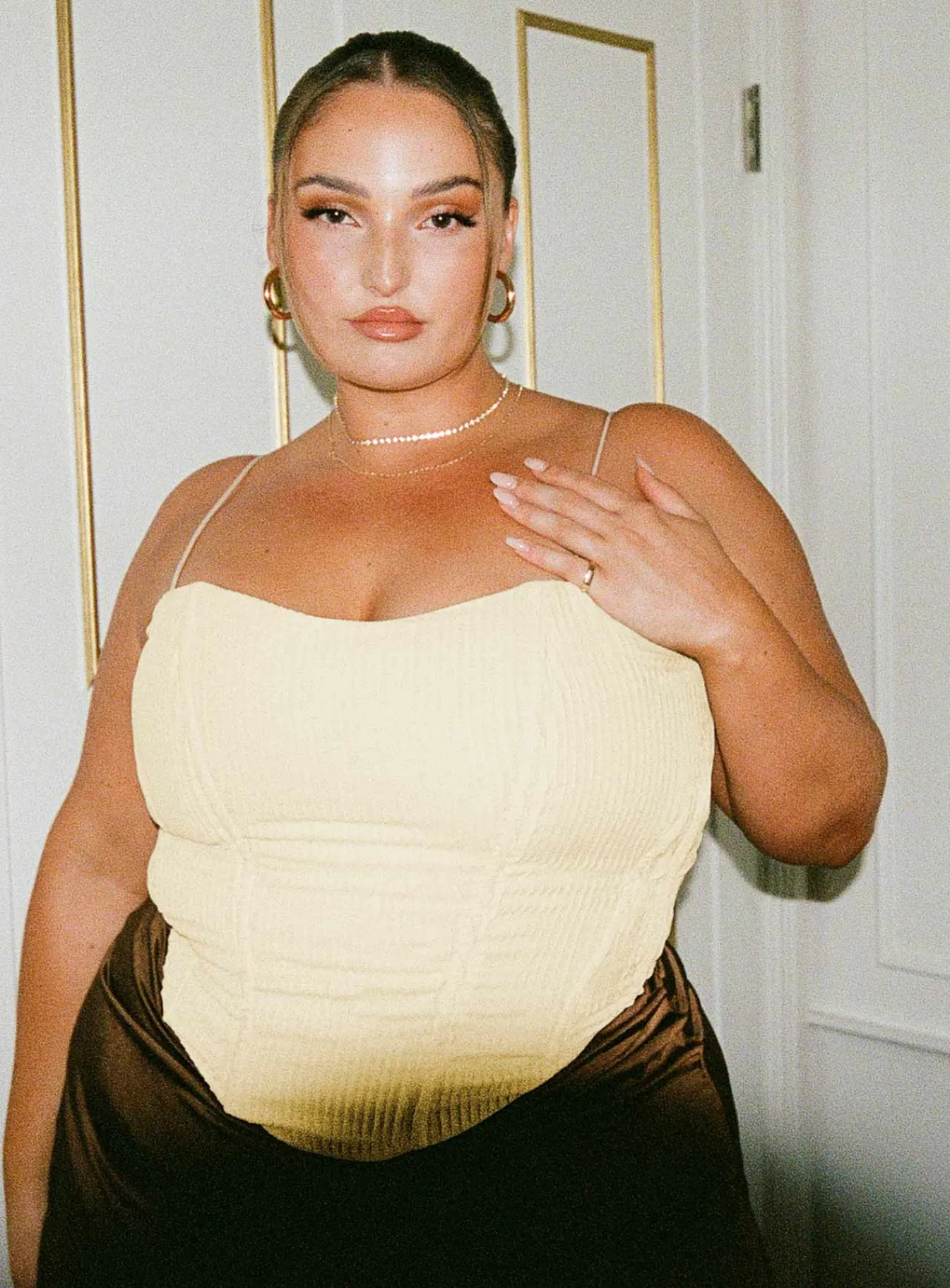 Princess Polly Daintree Plisse Corsetcurve Beige Best