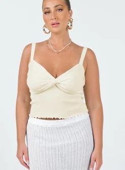 Princess Polly Dalma Twist Top Ivory Shop