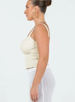 Princess Polly Dalma Twist Top Ivory Shop