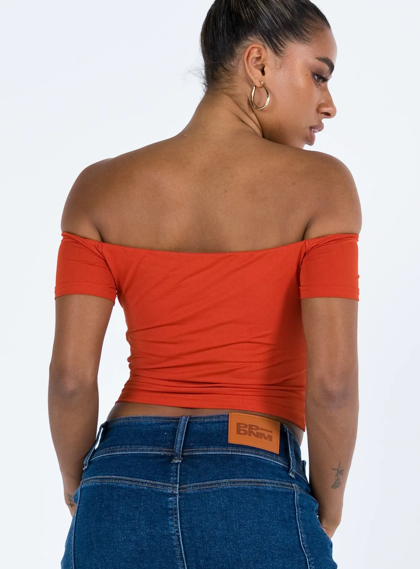 Princess Polly Dalya Off The Shoulder Top Red Hot