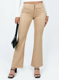 Princess Polly Dami Low Rise Pants  Beige Online