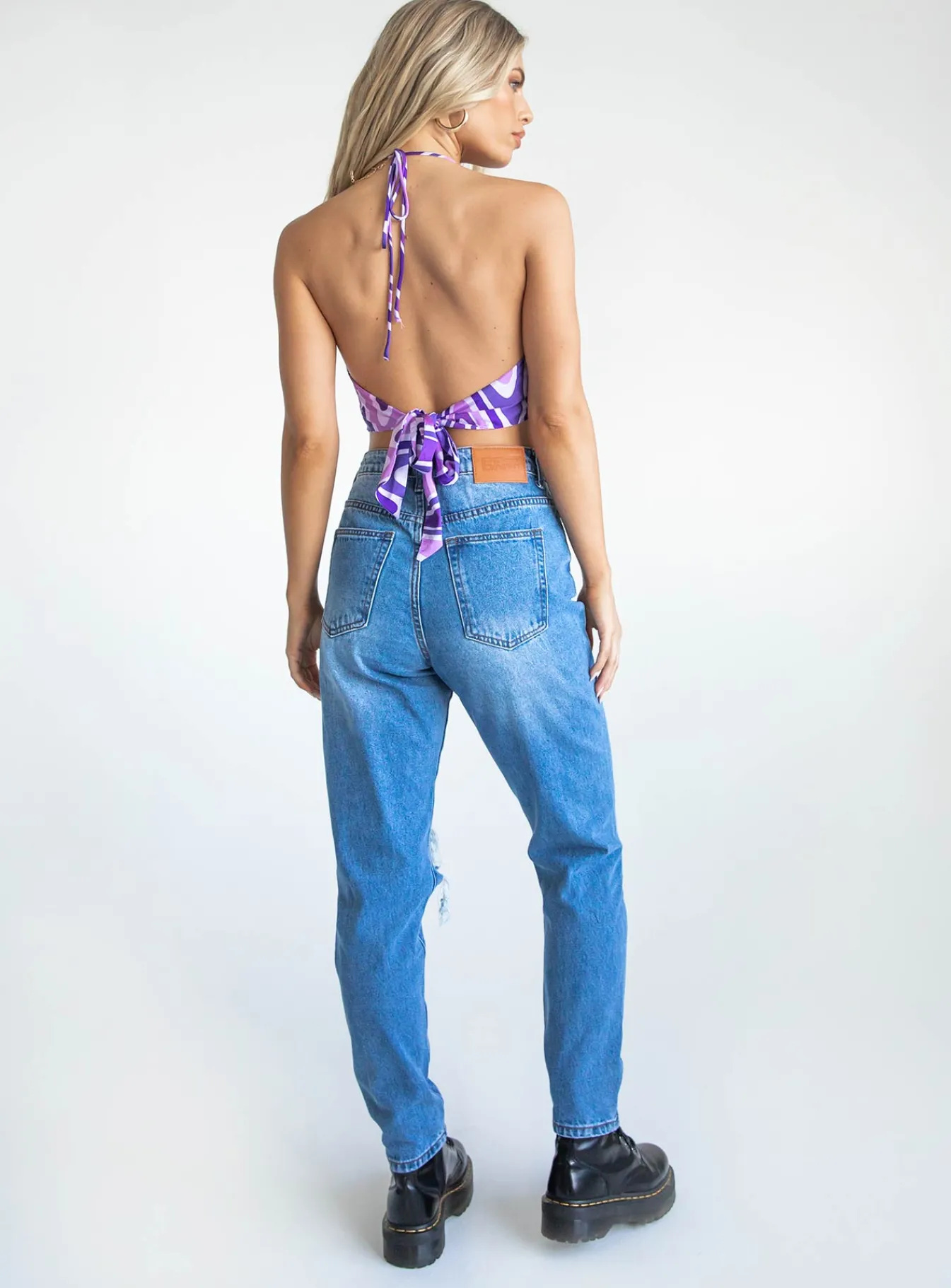 Princess Polly Damion Ripped Momjeans Denim Best