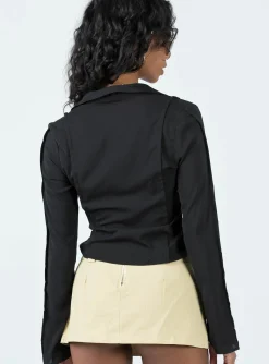 Princess Polly Damson Long Sleeve Top Black Store