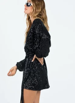 Princess Polly Dancing Queen Mini Dress Black Online