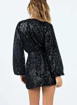 Princess Polly Dancing Queen Mini Dress Black Online