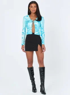 Princess Polly Danica Long Sleeve Top Blue Online