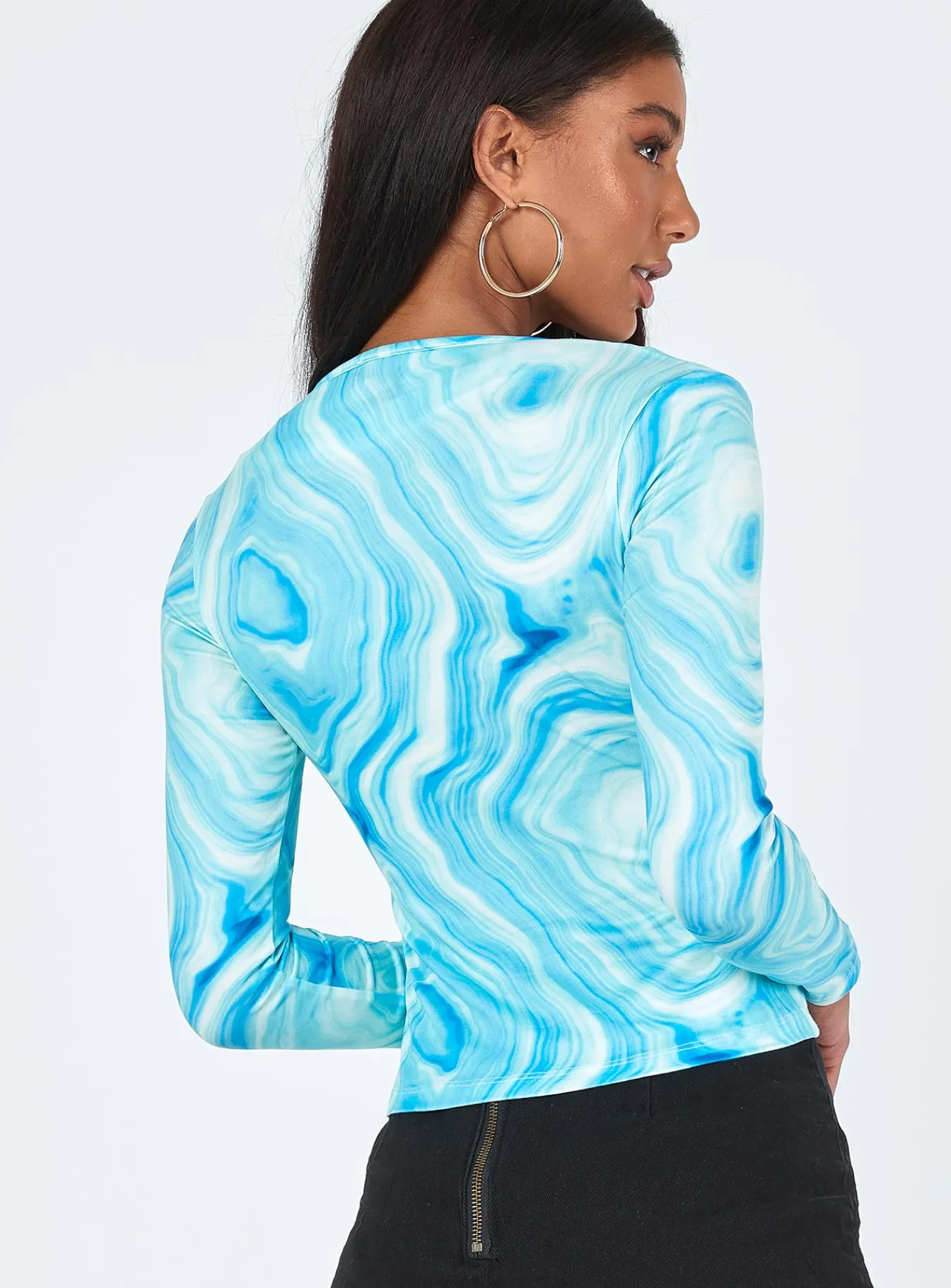 Princess Polly Danica Long Sleeve Top Blue Online