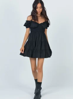 Princess Polly Daniela Mini Dress Black New
