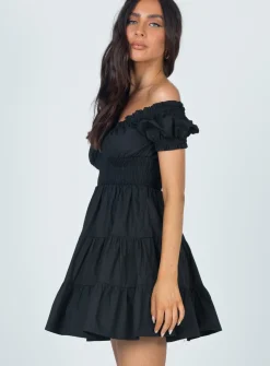 Princess Polly Daniela Mini Dress Black New